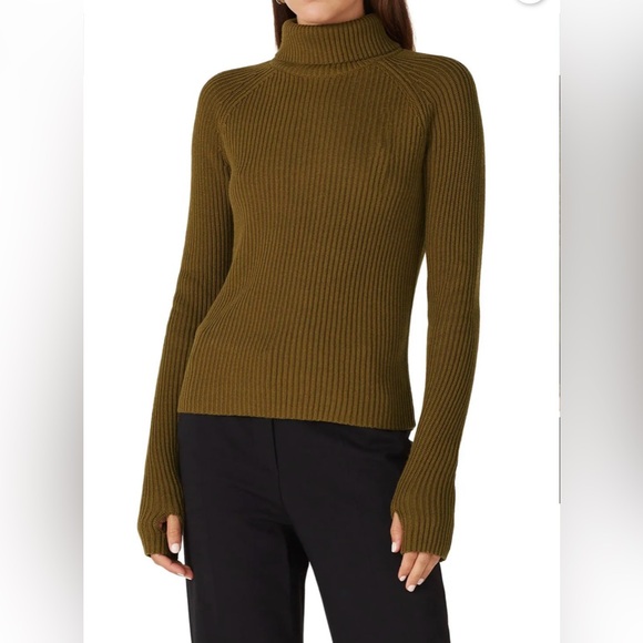 KF/KaufmanFranco Womens Long Sleeve Green Back Zip Sweater - Picture 2 of 11